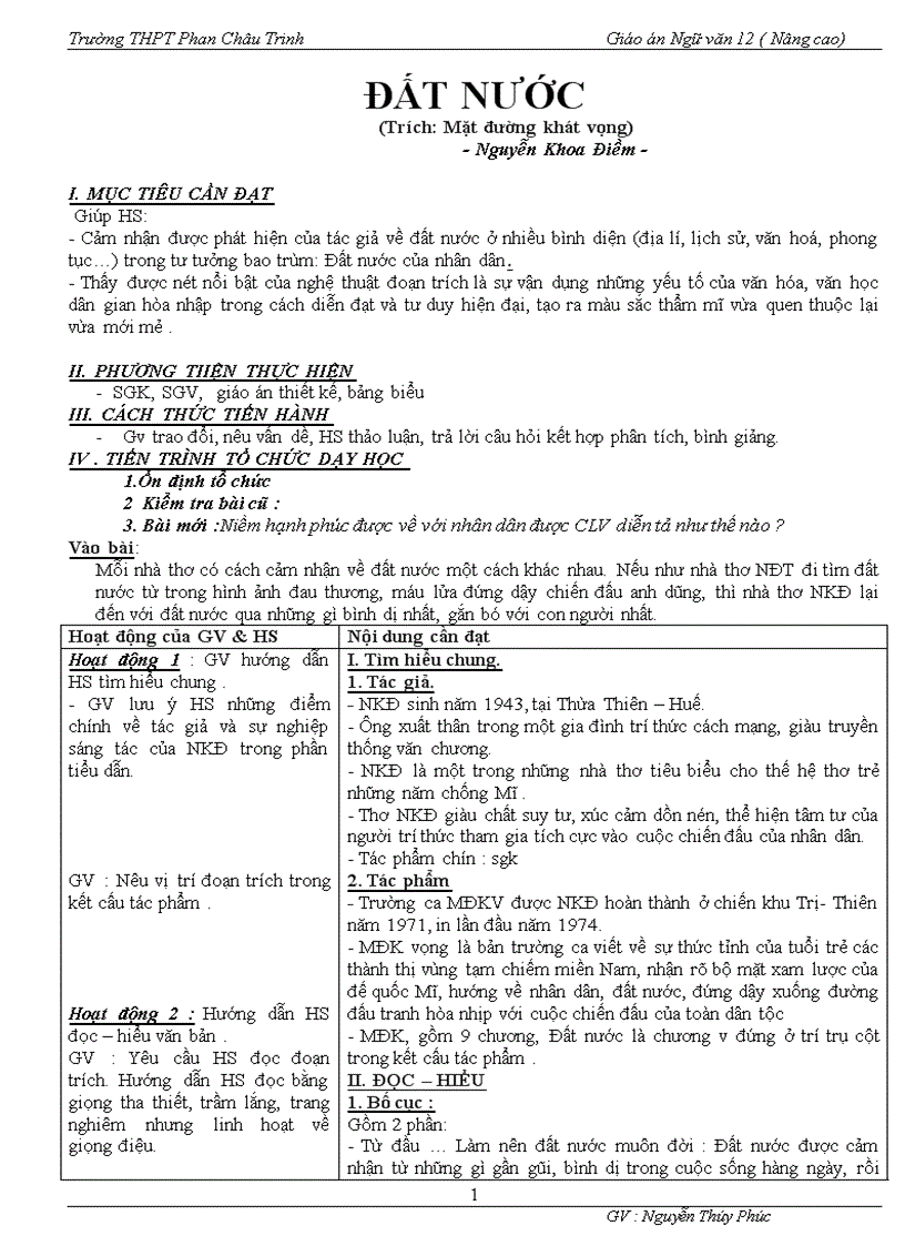 image for page Giáo án Đất nước Nguyễn Khoa Điềm