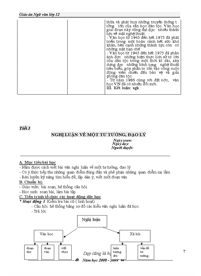 image for page Giáo án môn Ngữ văn 12 chương trình mới