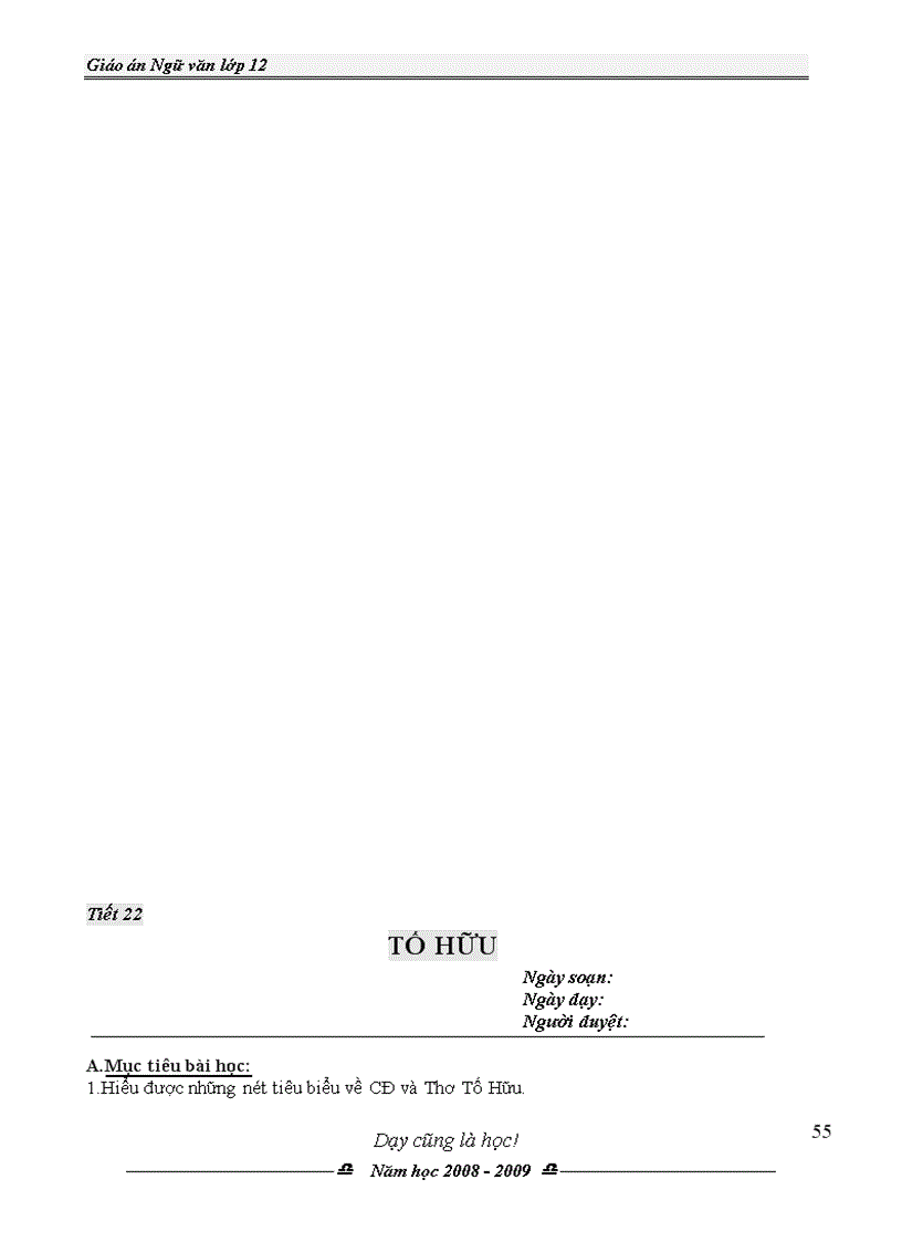 image for page Giáo án môn Ngữ văn 12 chương trình mới