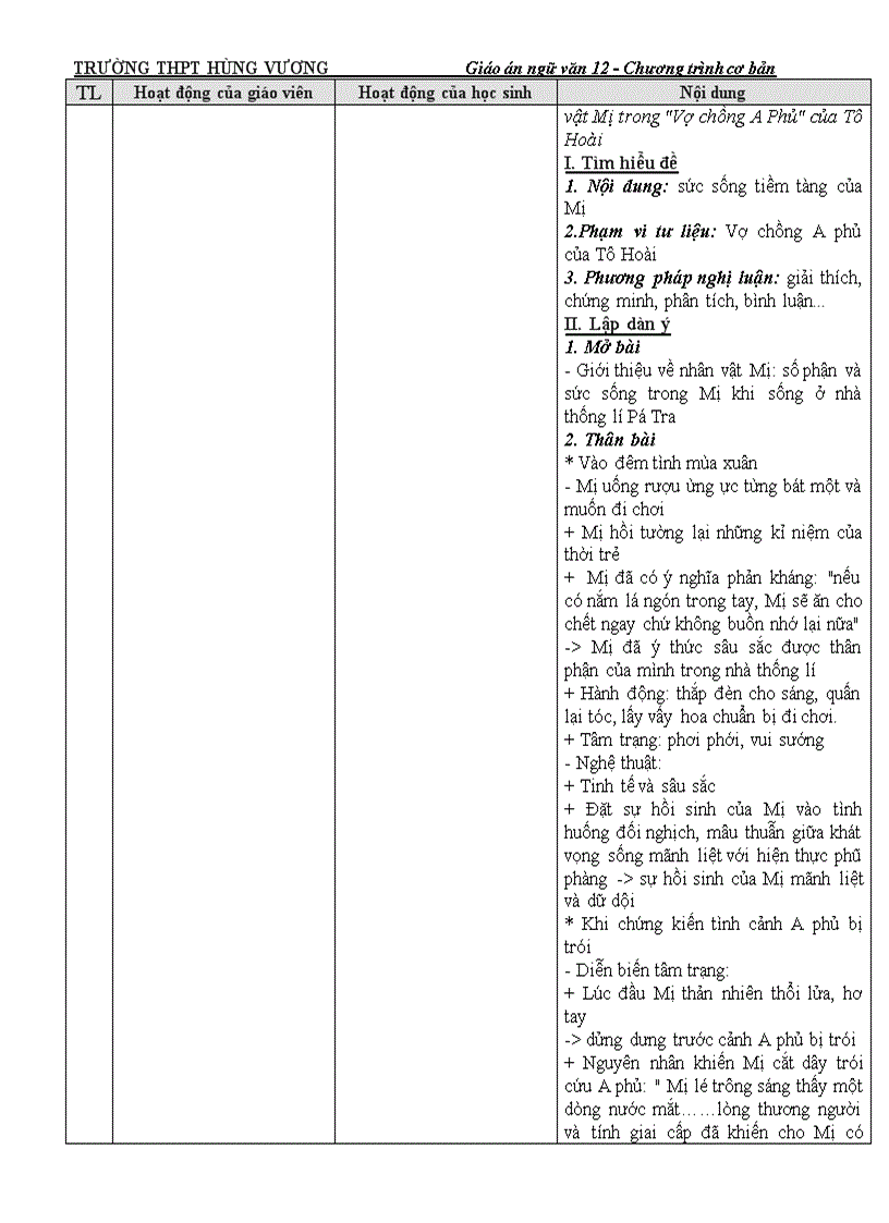 image for page Giáo án ngữ văn 12 cơ bản tuần 23