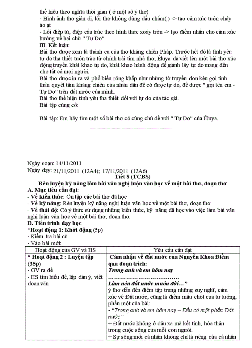 image for page Giáo án Ngữ văn 12 kì 1