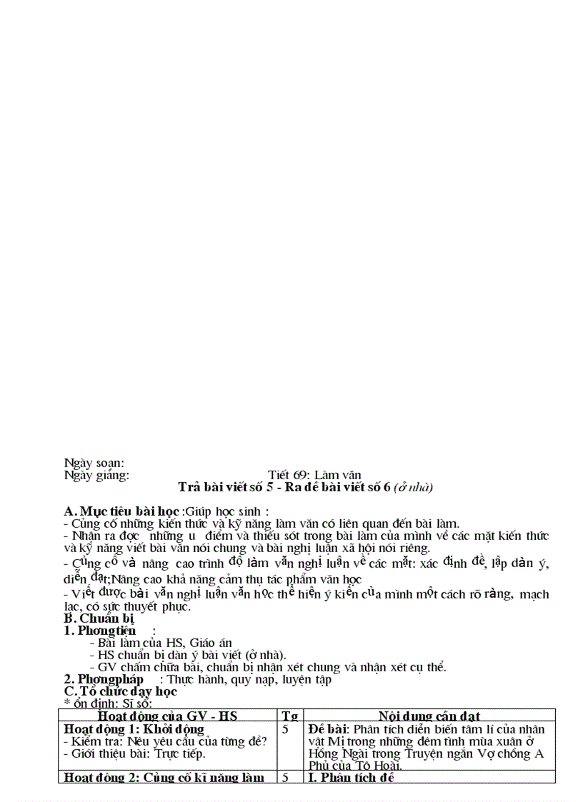 image for page Giáo án Ngữ văn 12 kì 1