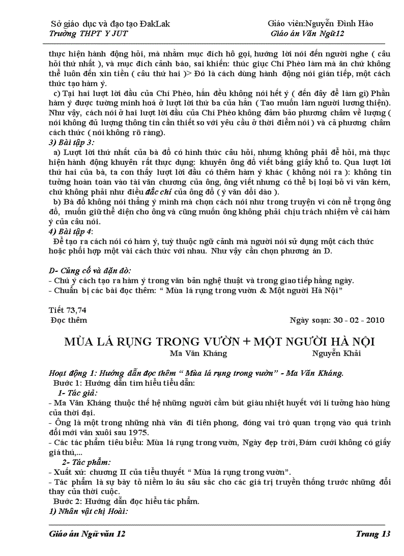 image for page Giáo án ngữ văn 12 ki 2