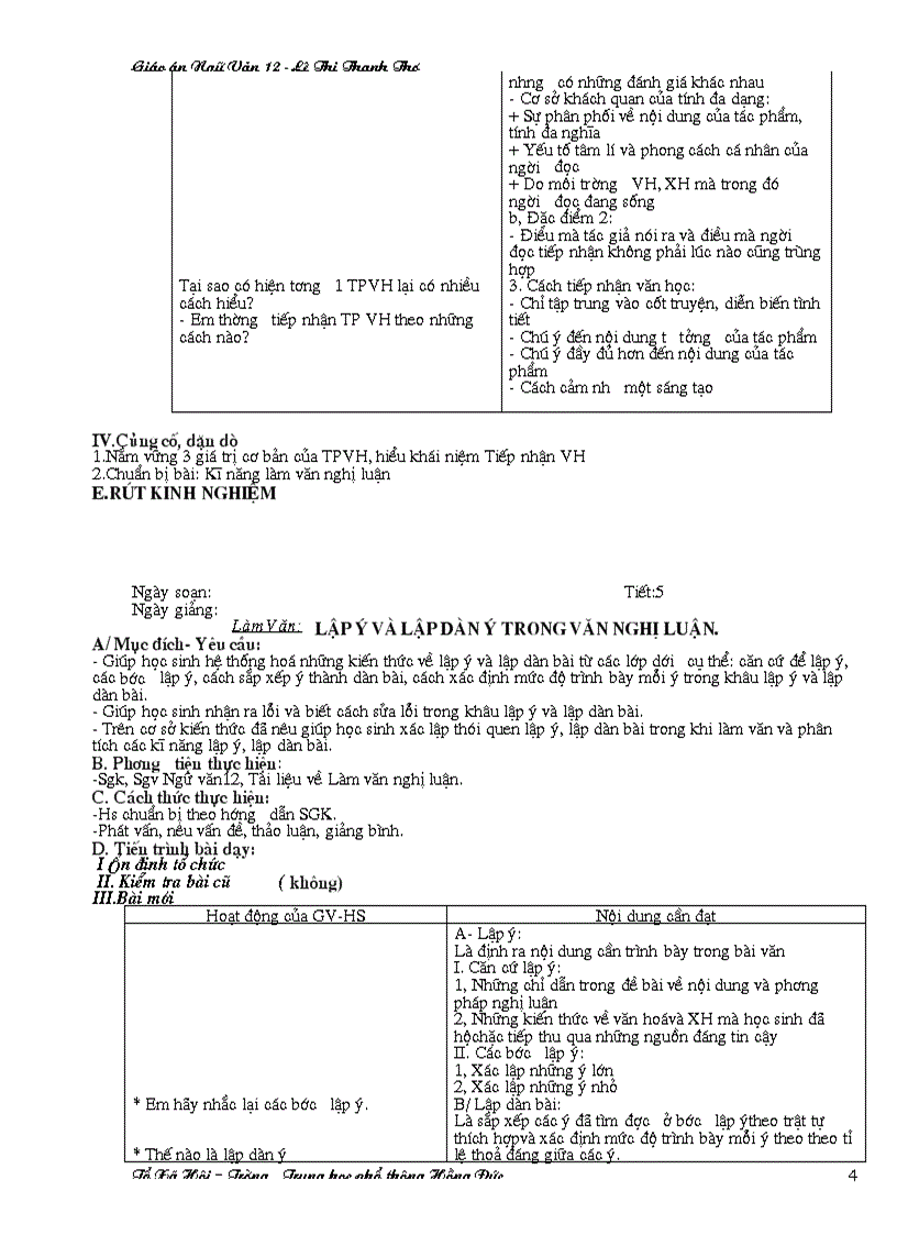 image for page Giáo án ngữ văn 12 Mới hay