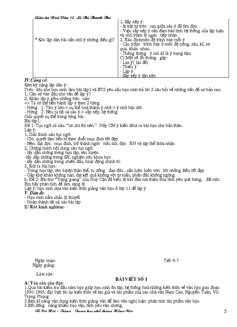 image for page Giáo án ngữ văn 12 Mới hay