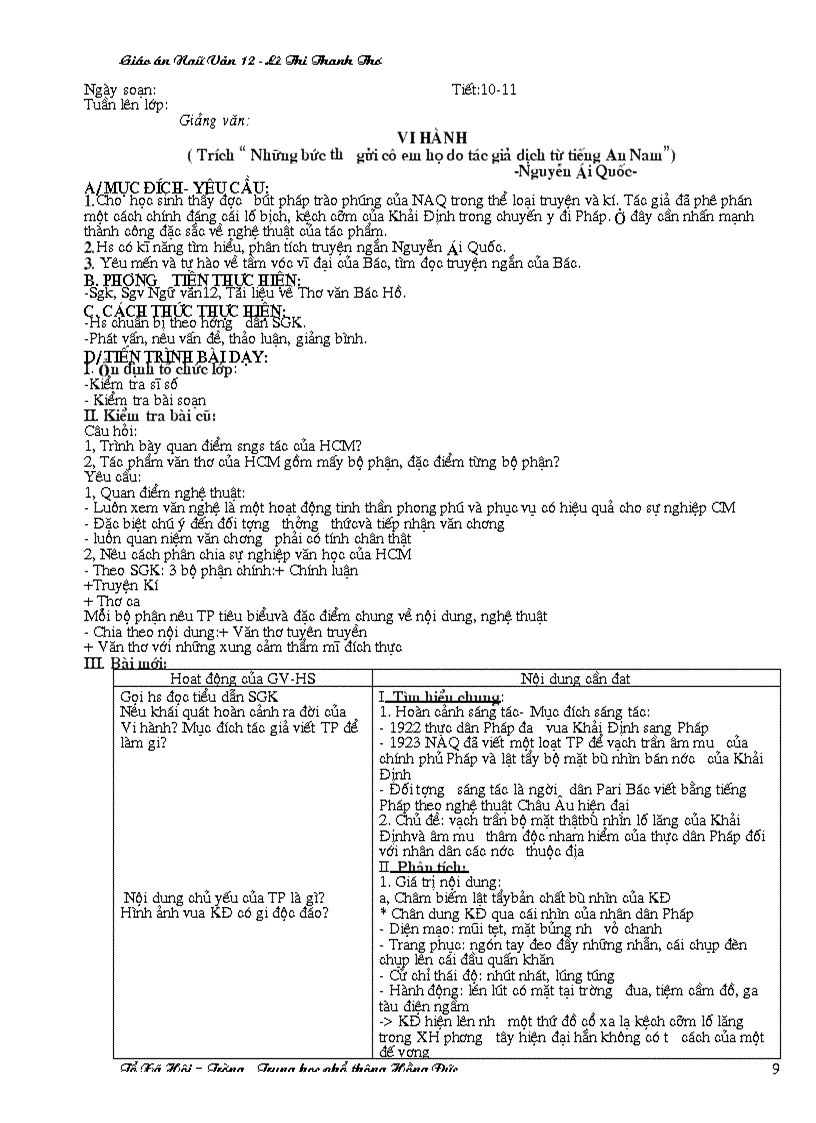 image for page Giáo án ngữ văn 12 Mới hay