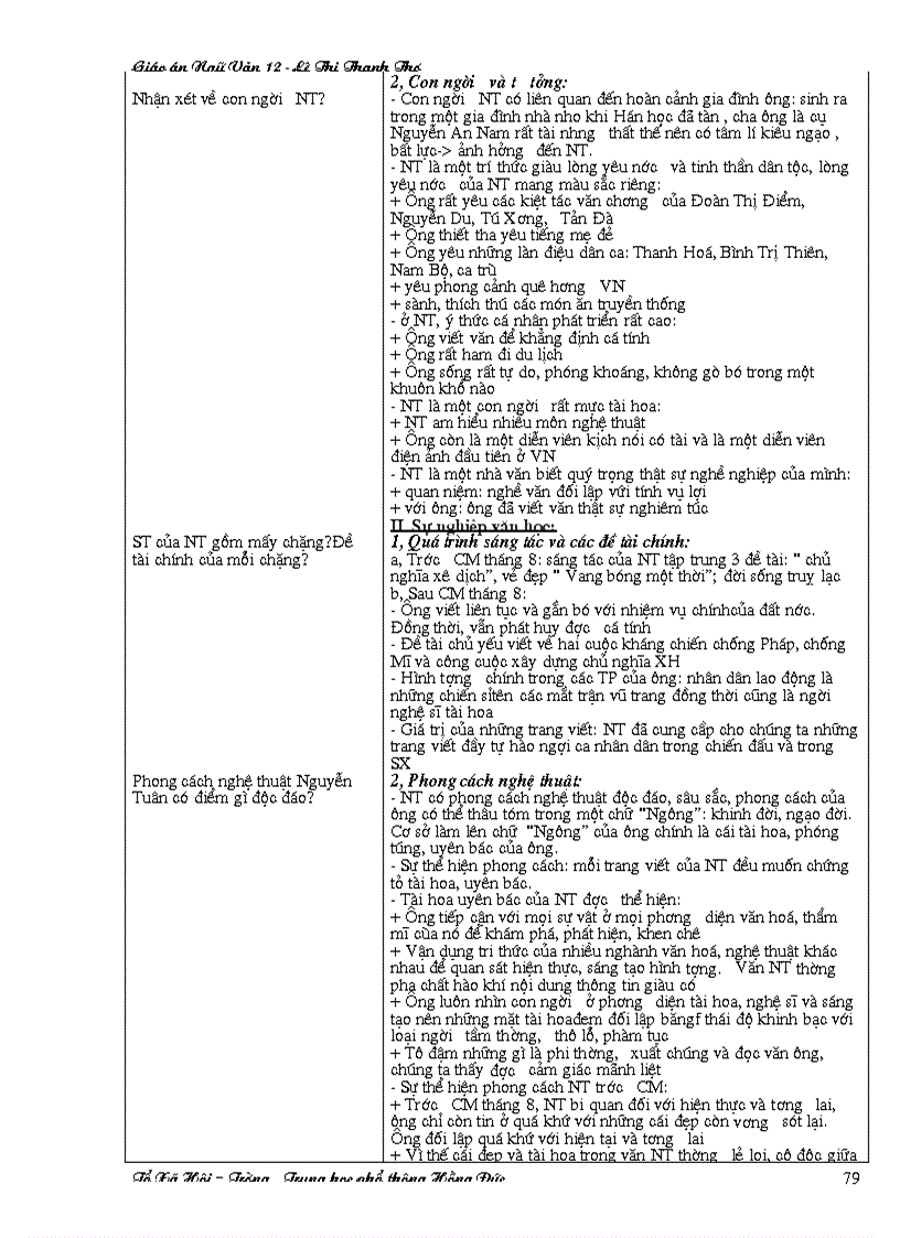 image for page Giáo án ngữ văn 12 Mới hay