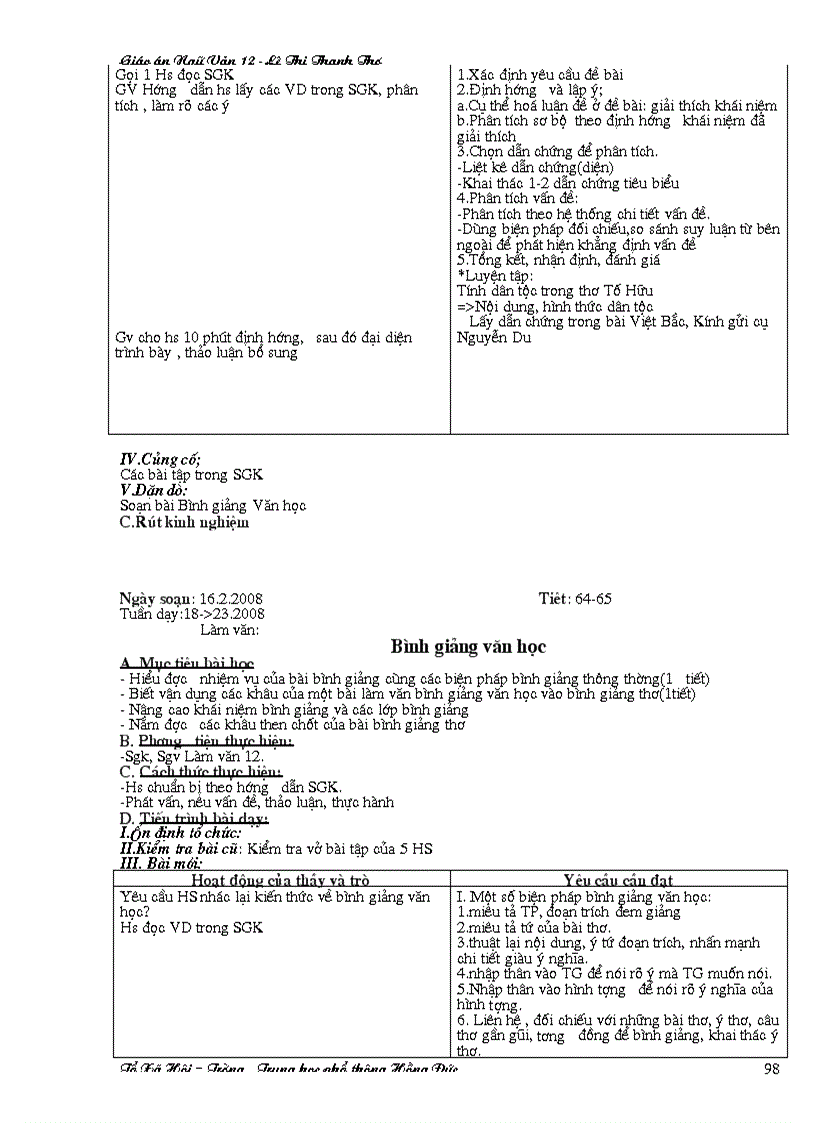 image for page Giáo án ngữ văn 12 Mới hay