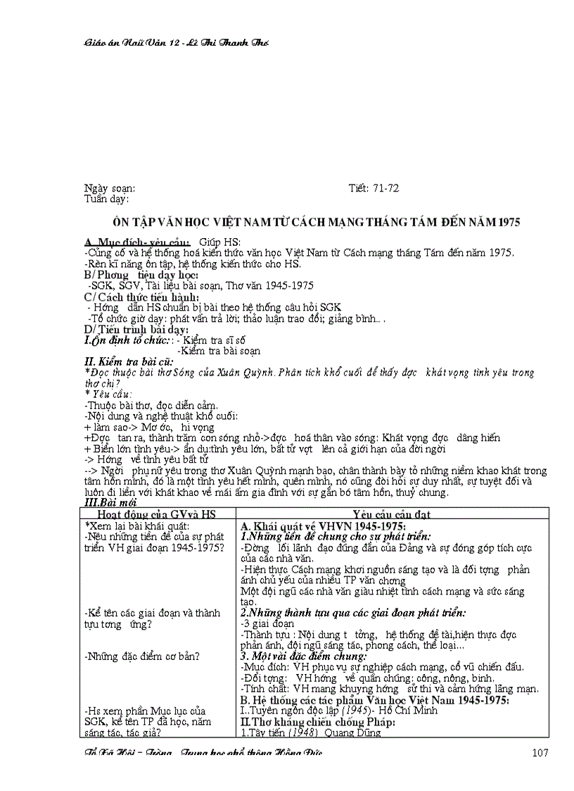 image for page Giáo án ngữ văn 12 Mới hay