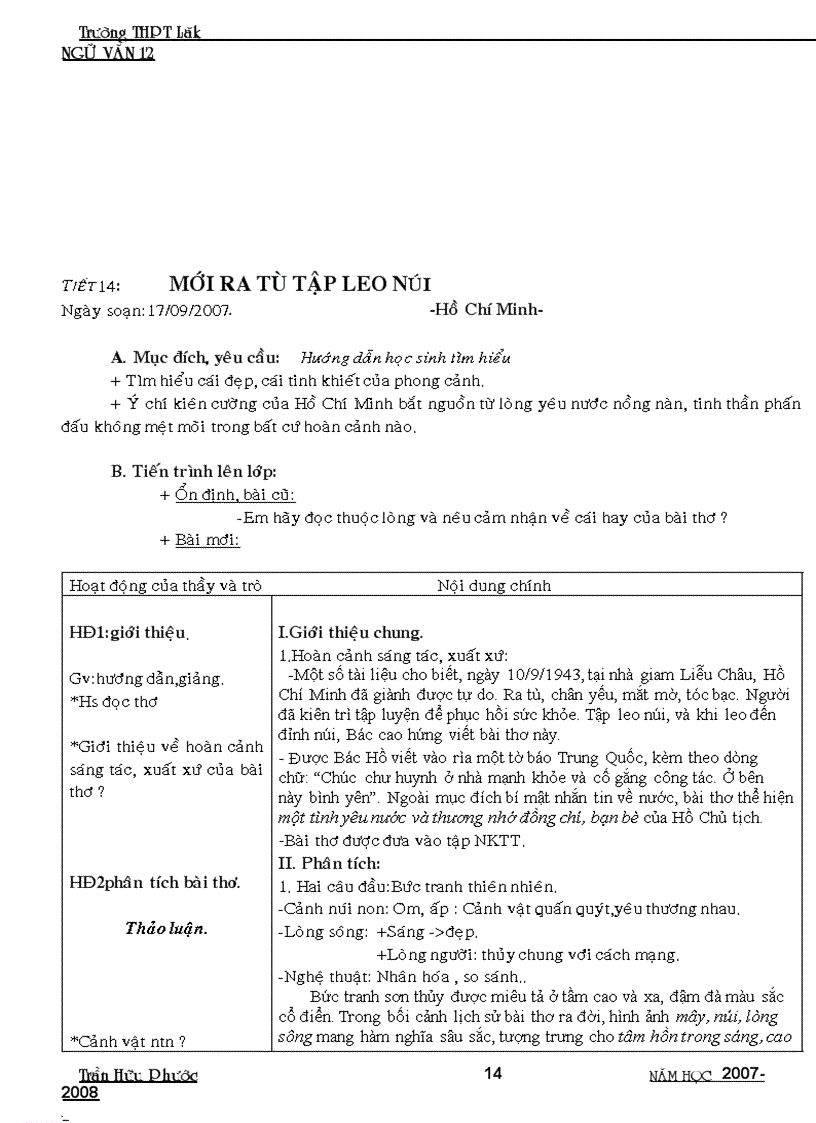 image for page Giáo án ngữ văn 12 mới