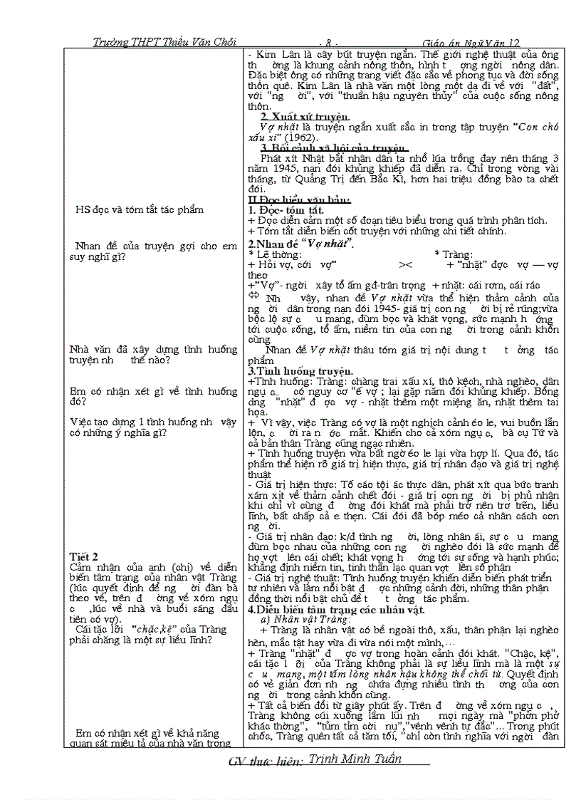 image for page Giáo án ngữ văn 12 tập ii