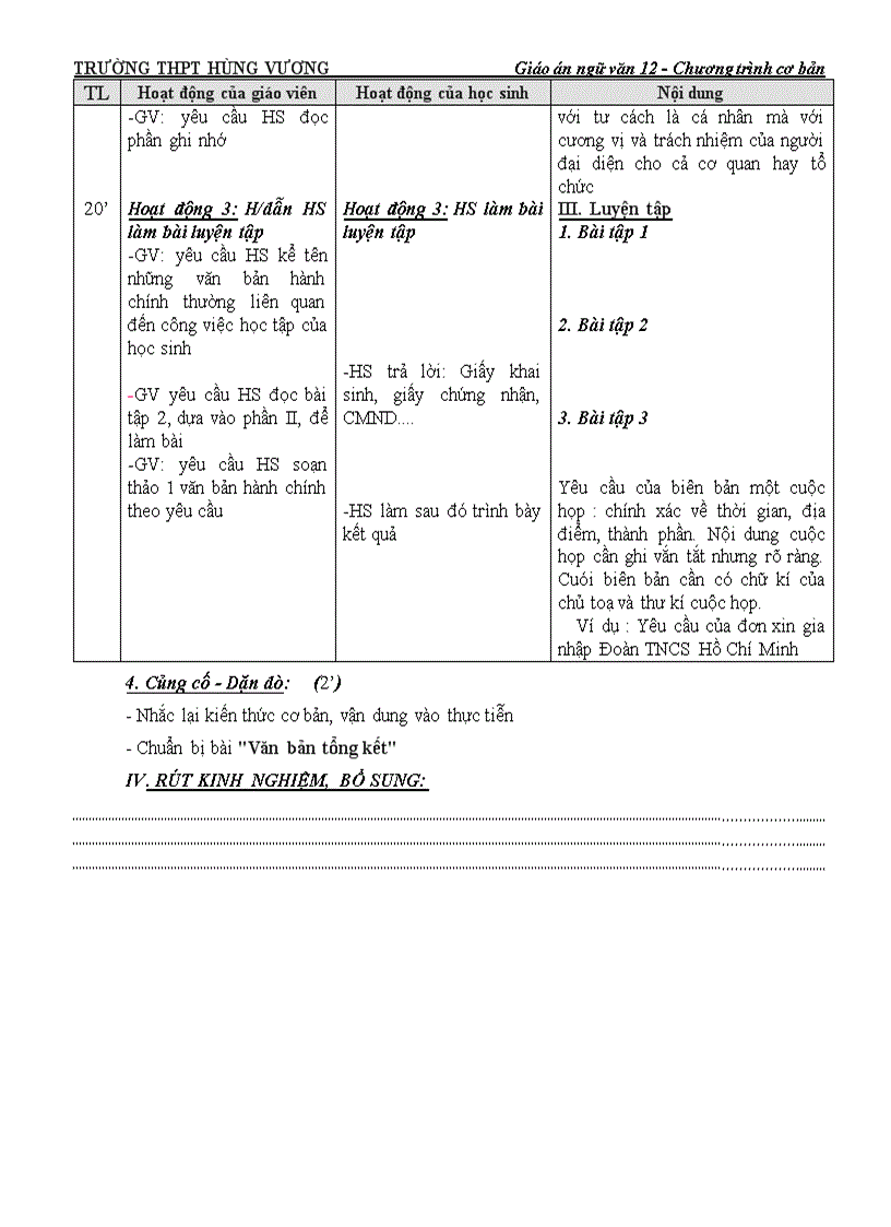 image for page Giáo án ngữ văn 12 cơ bản tuần 31