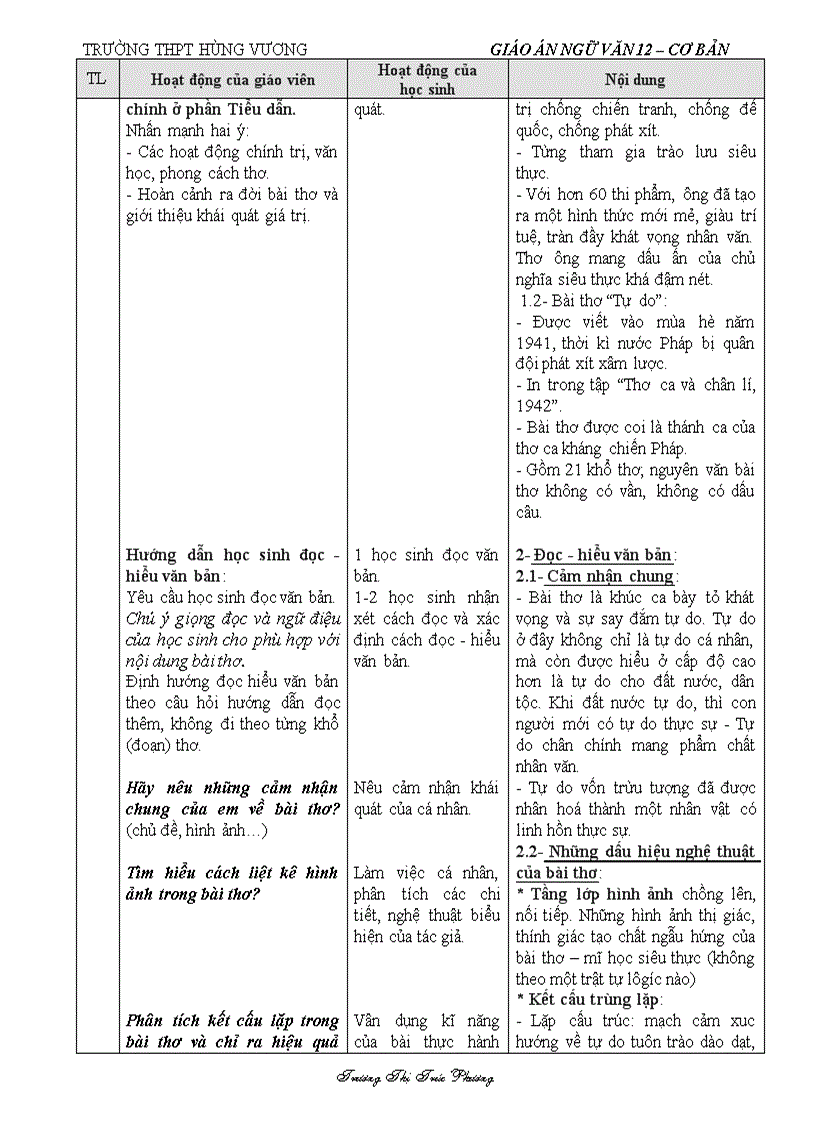 image for page Giáo án ngữ văn 12 tuần 14 cơ bản 1