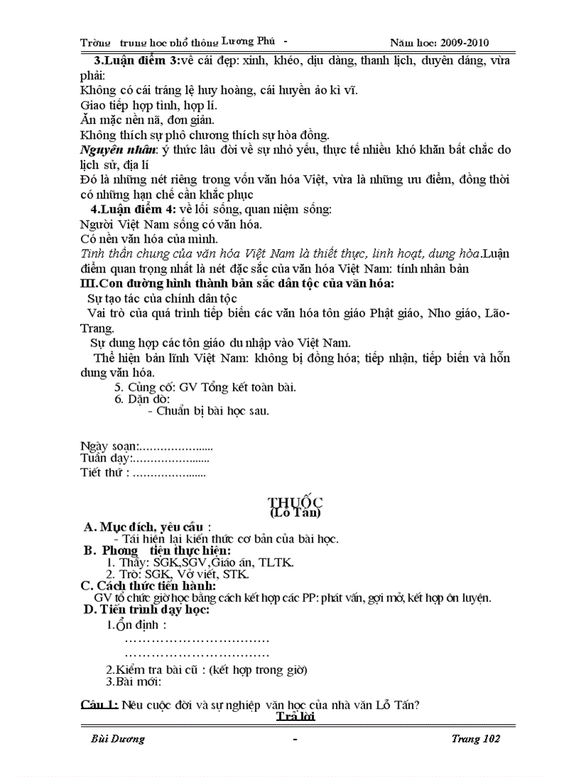 image for page Giáo an Ôn thi Tốt nghiệp THPT 2010 2011