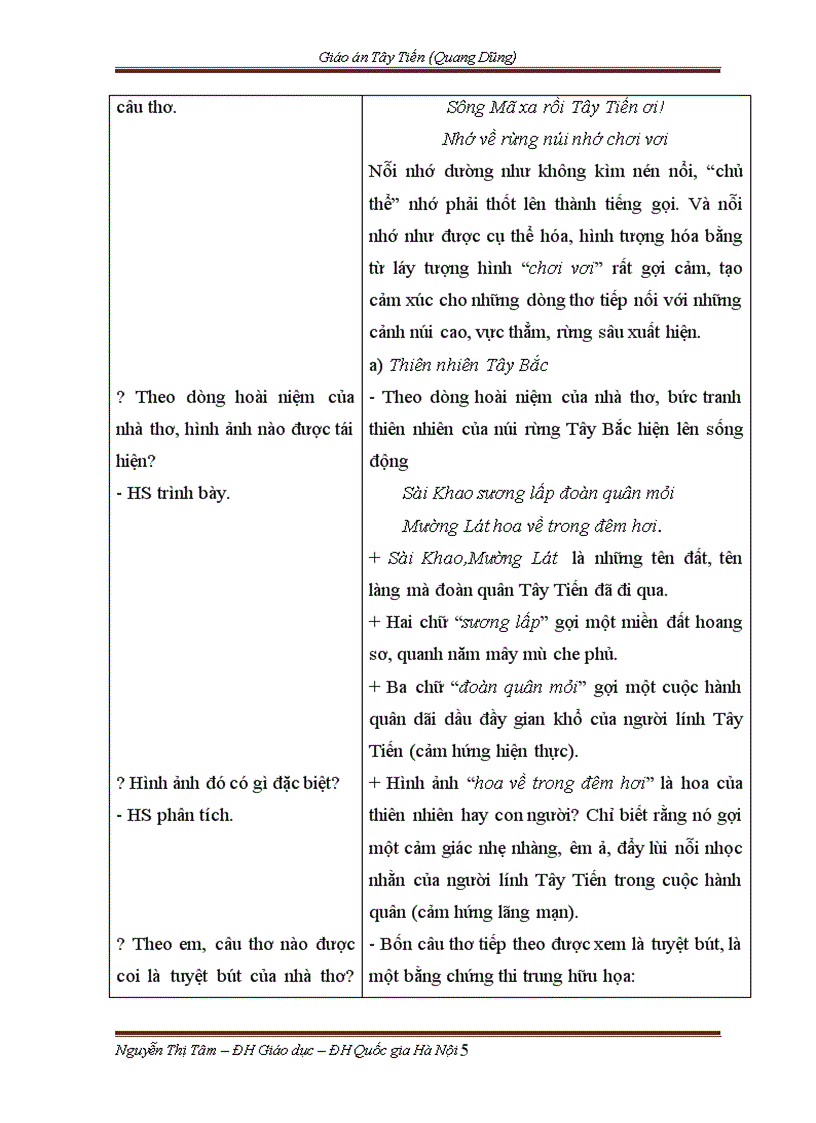 image for page Giáo án Tây Tiến Quang Dũng