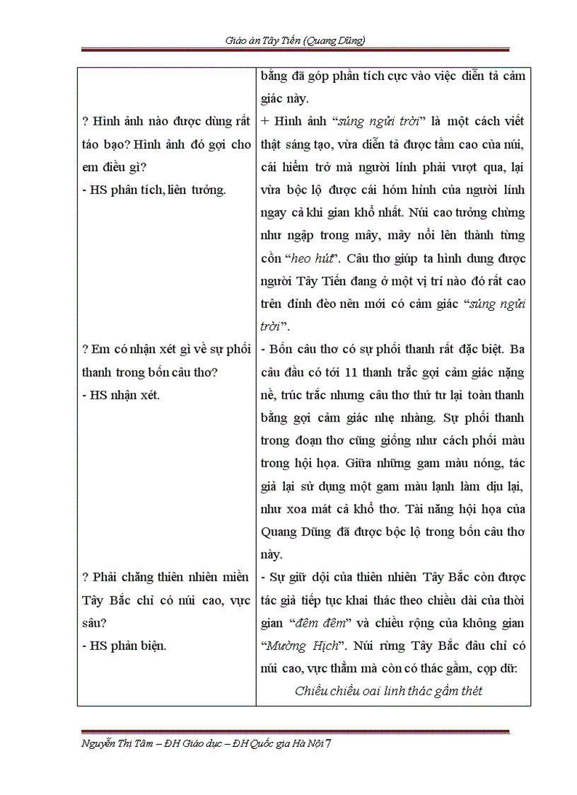 image for page Giáo án Tây Tiến Quang Dũng