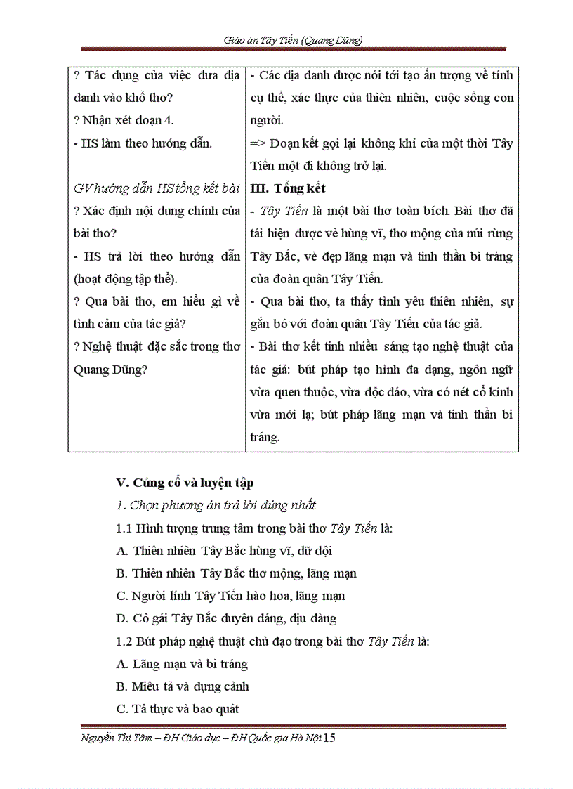 image for page Giáo án Tây Tiến Quang Dũng