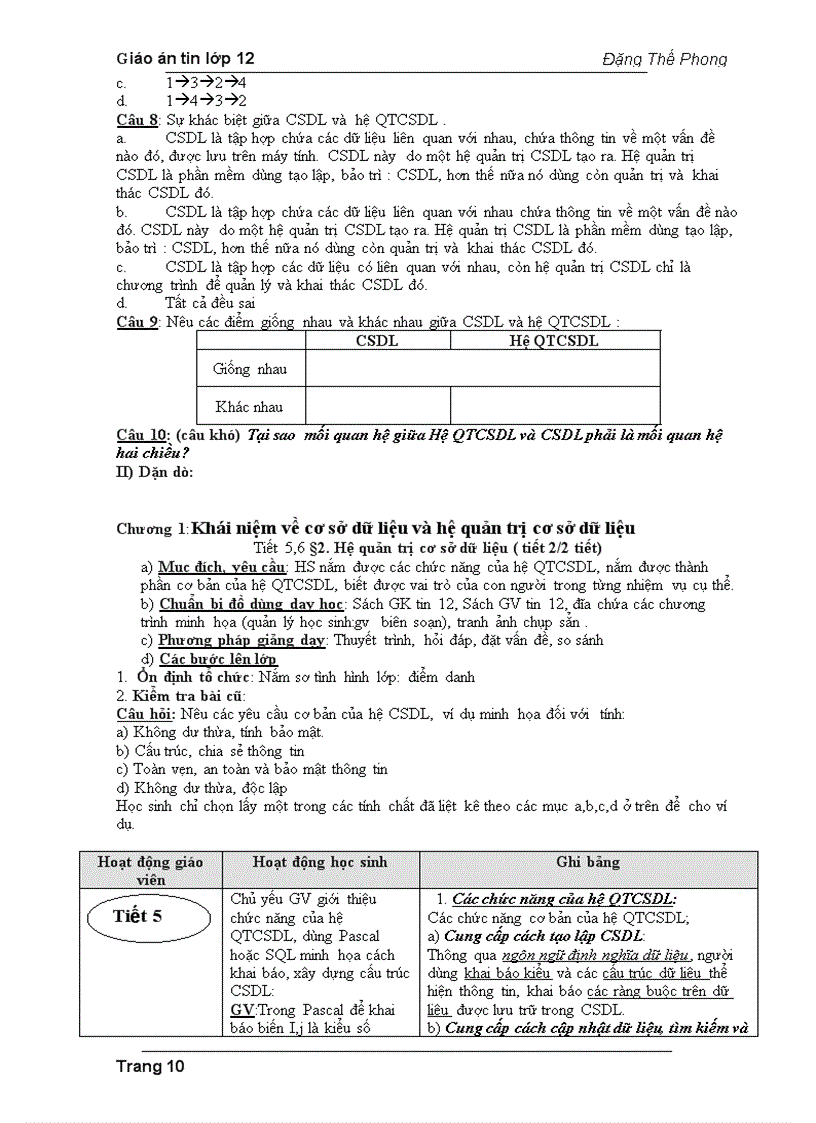 image for page Giáo án Tin học 12