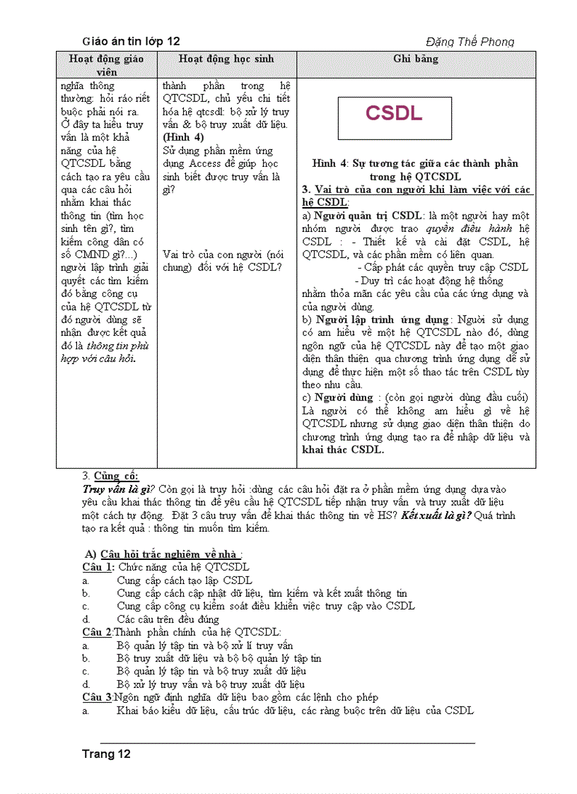 image for page Giáo án Tin học 12
