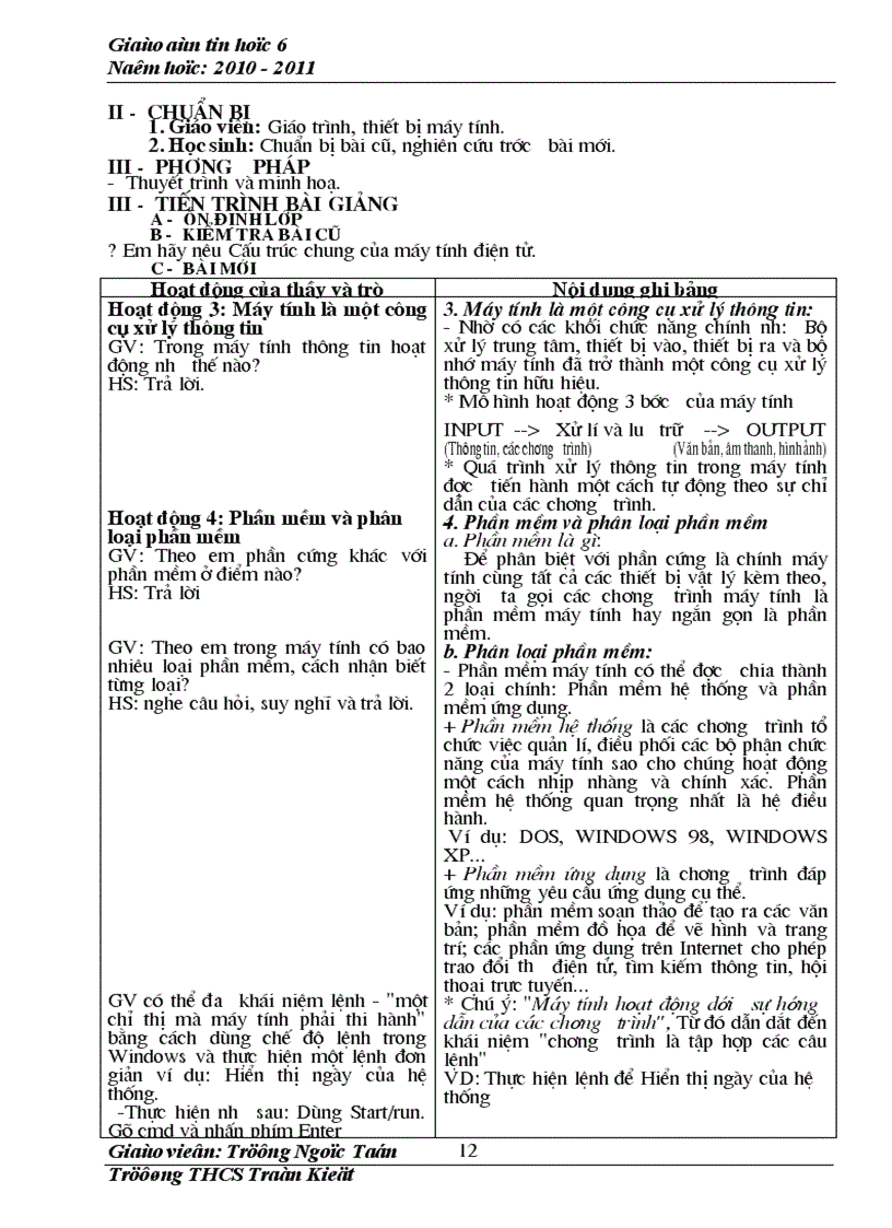 image for page Giáo án tin học 6