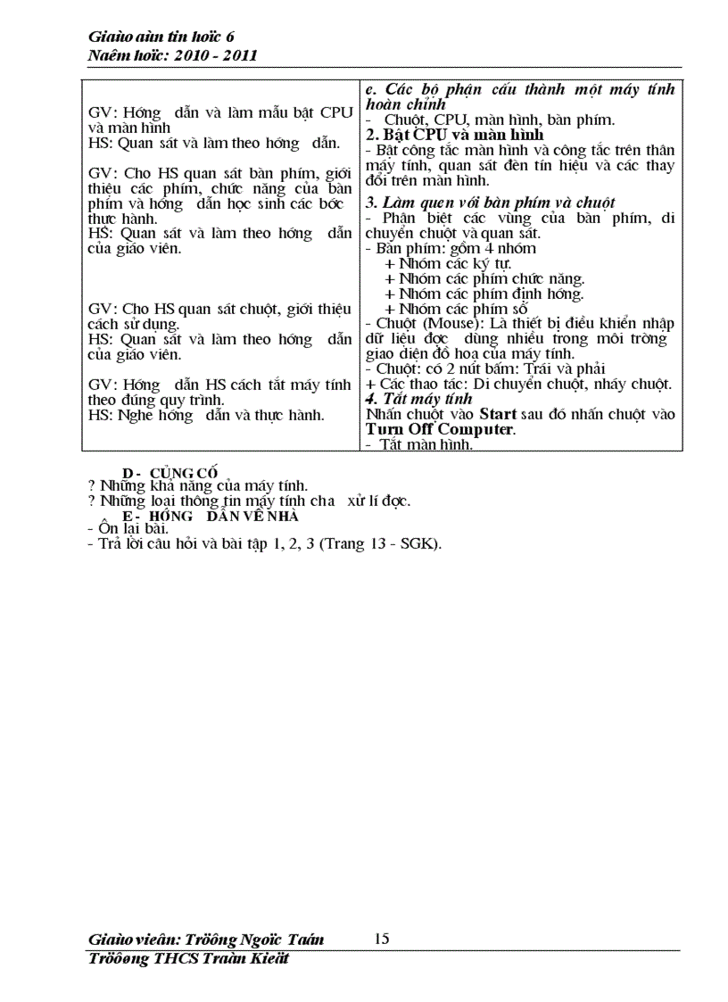 image for page Giáo án tin học 6