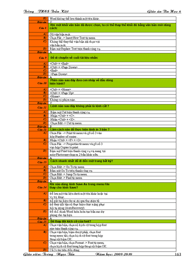 image for page Giáo án tin học 6