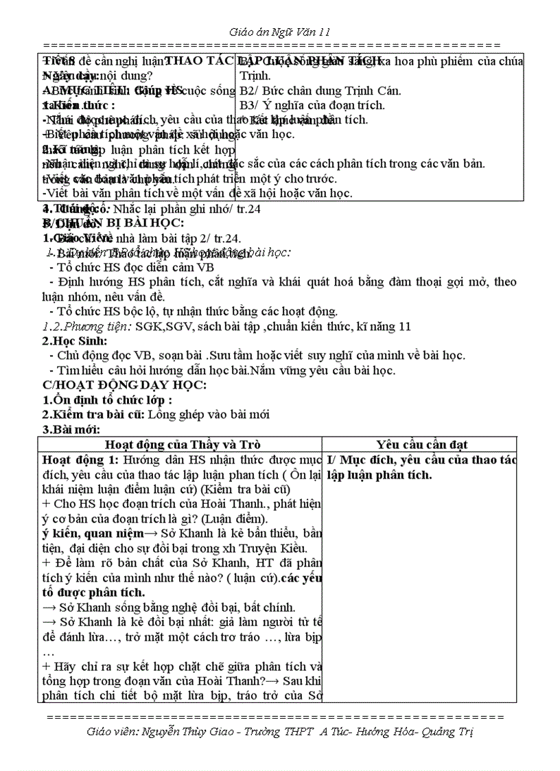 image for page Giao an văn 11 theo chuan KTKN