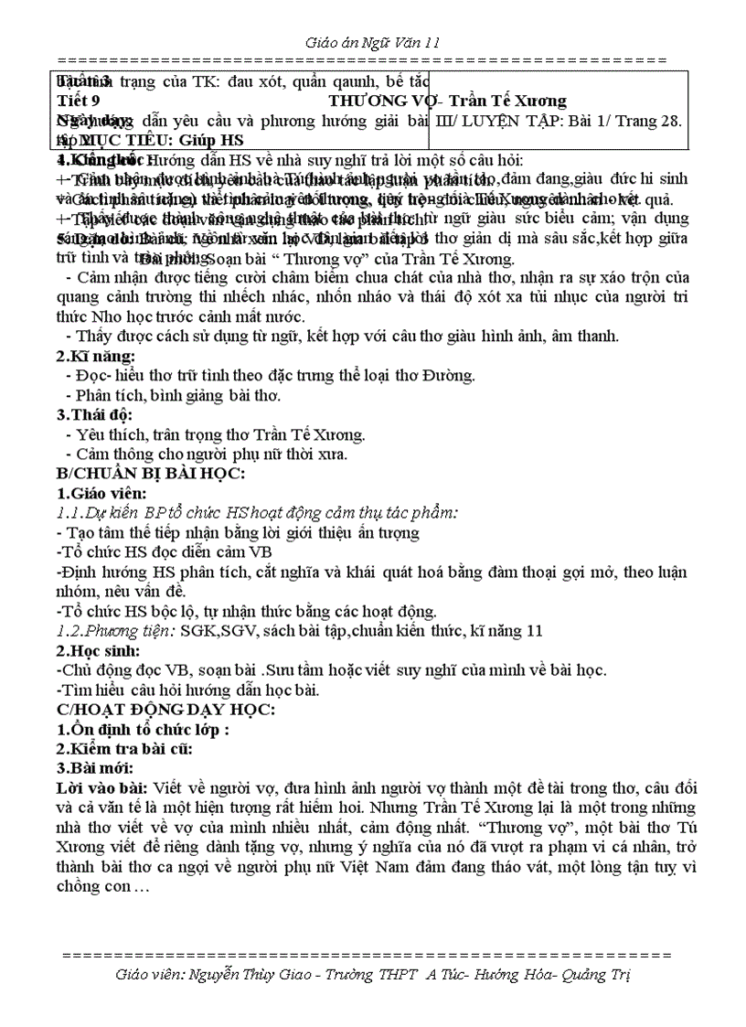 image for page Giao an văn 11 theo chuan KTKN