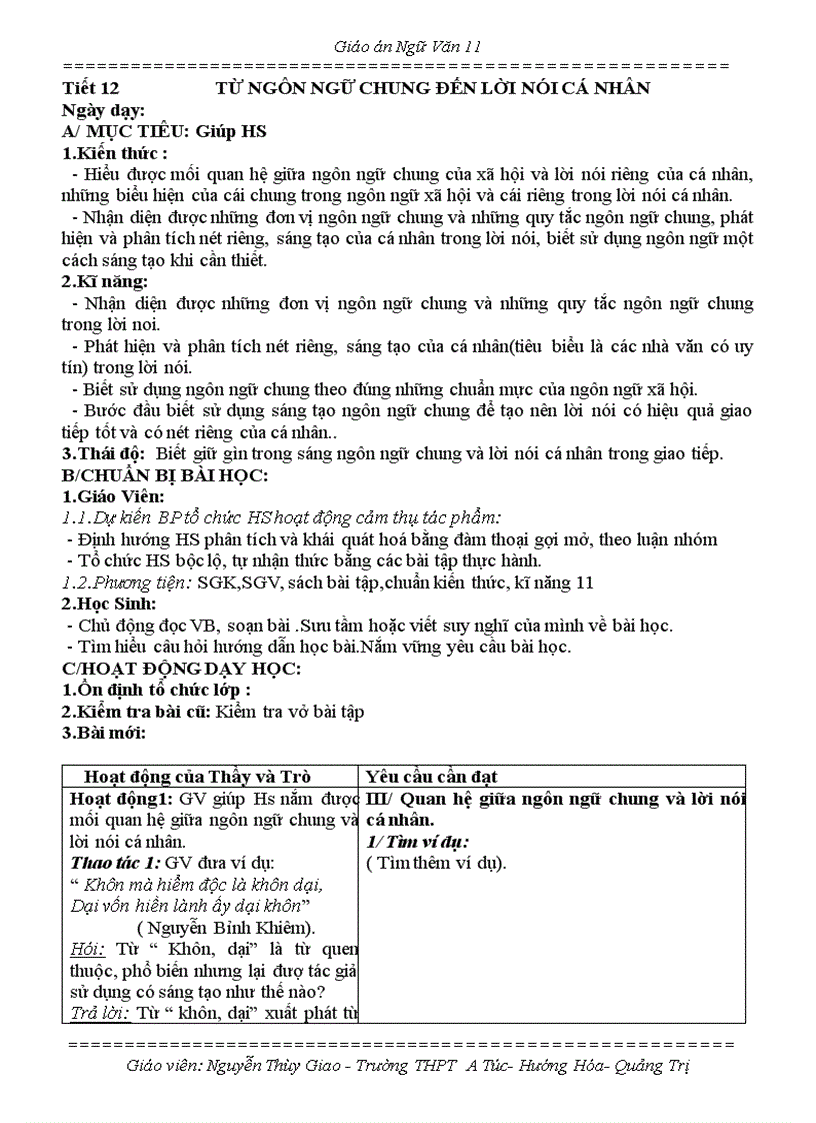 image for page Giao an văn 11 theo chuan KTKN