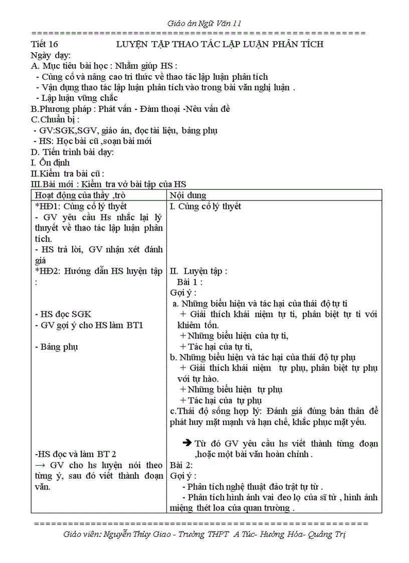 image for page Giao an văn 11 theo chuan KTKN