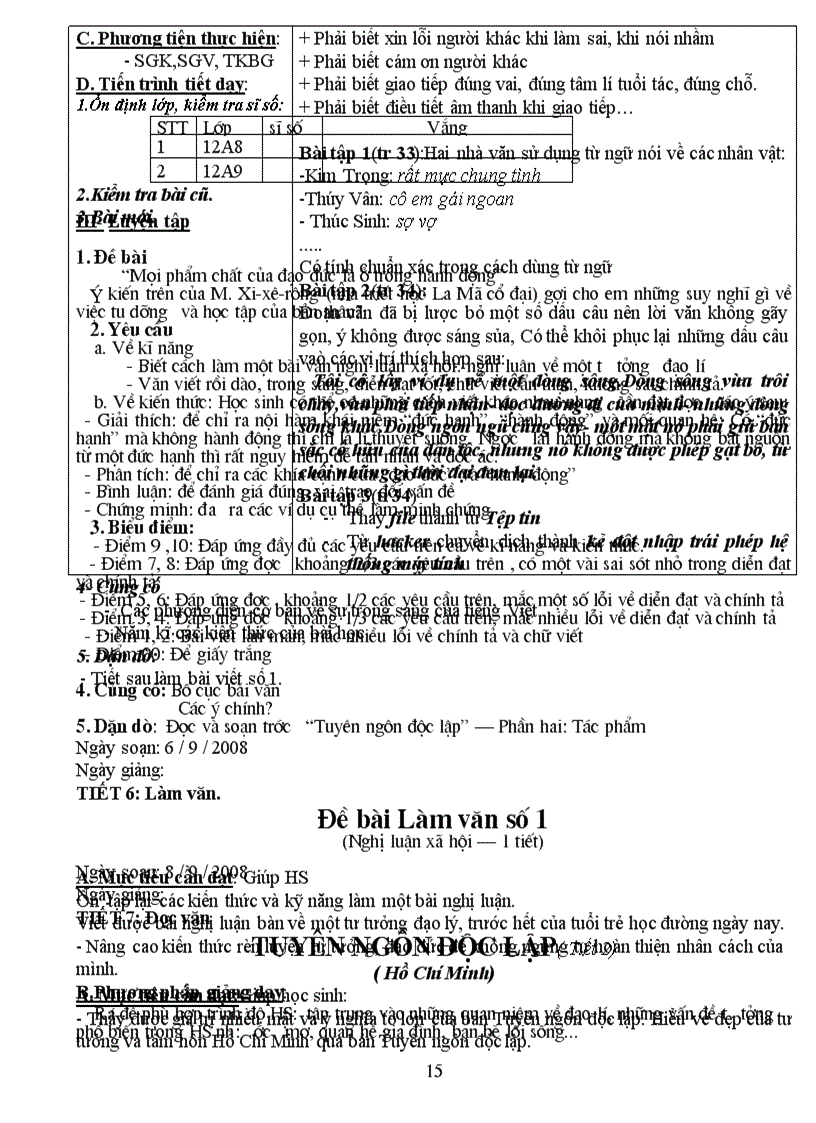 image for page Giáo án 12 chuẩn 1