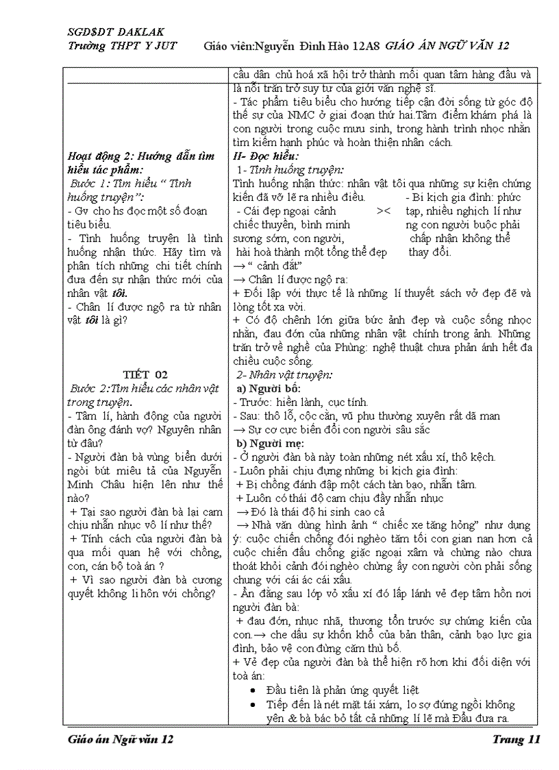 image for page Giáo án ngữ văn 12 kì 2 1