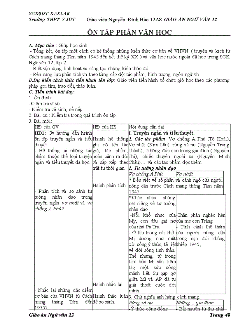 image for page Giáo án ngữ văn 12 kì 2 1