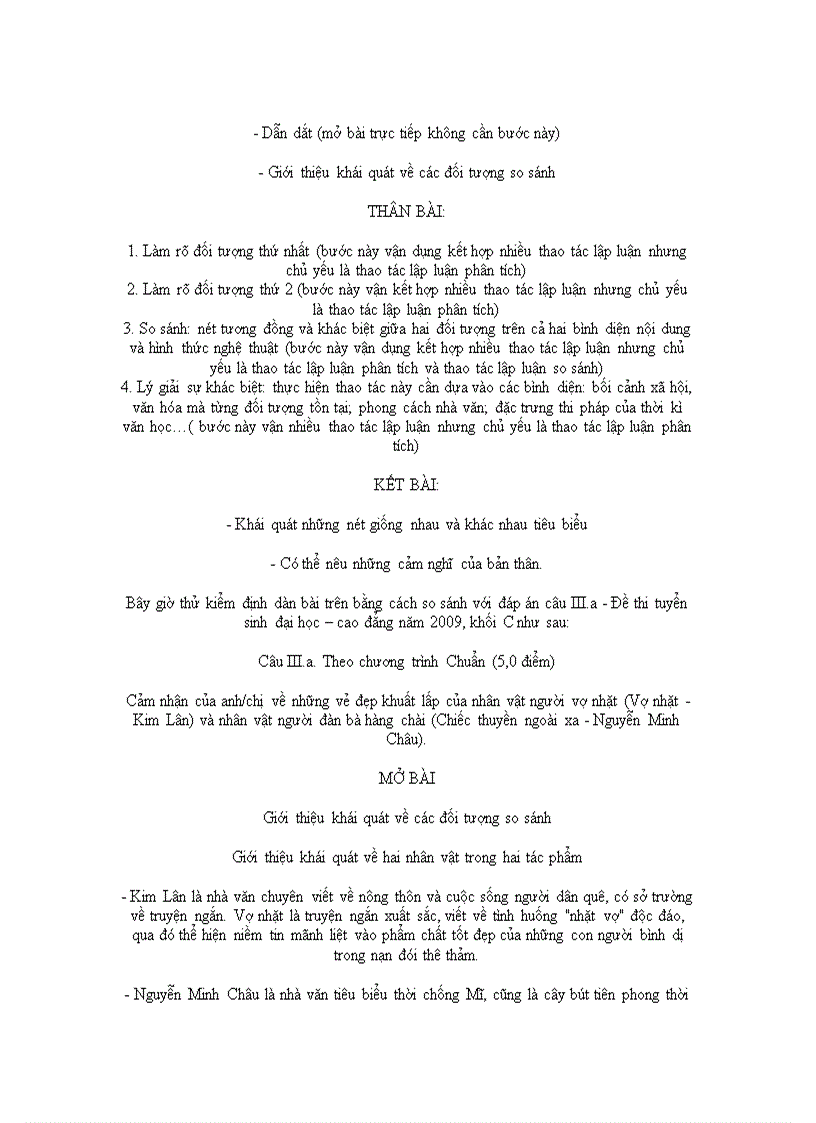 image for page Gợi ý làm dạng bài so sánh văn học