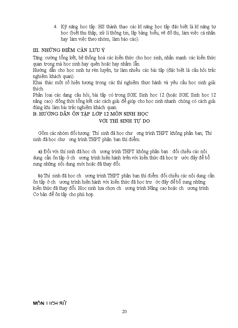 image for page Huong dan on thi TNPT 2009 cac mon