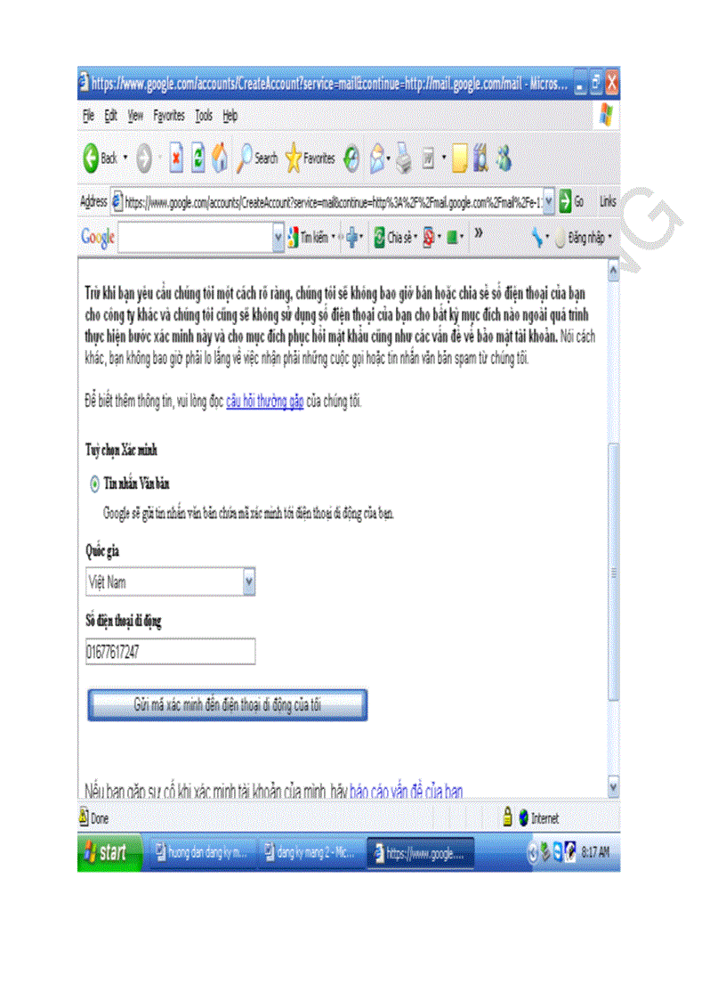 image for page Hướng dẫn tạo GMAIL