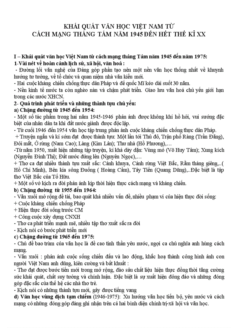 image for page Khái quát văn học việt nam từ