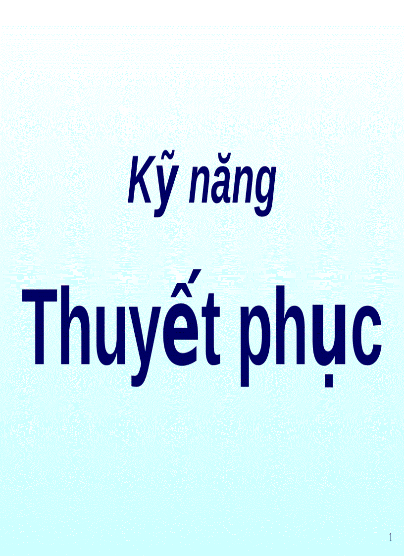 Kĩ năng thuyết phục