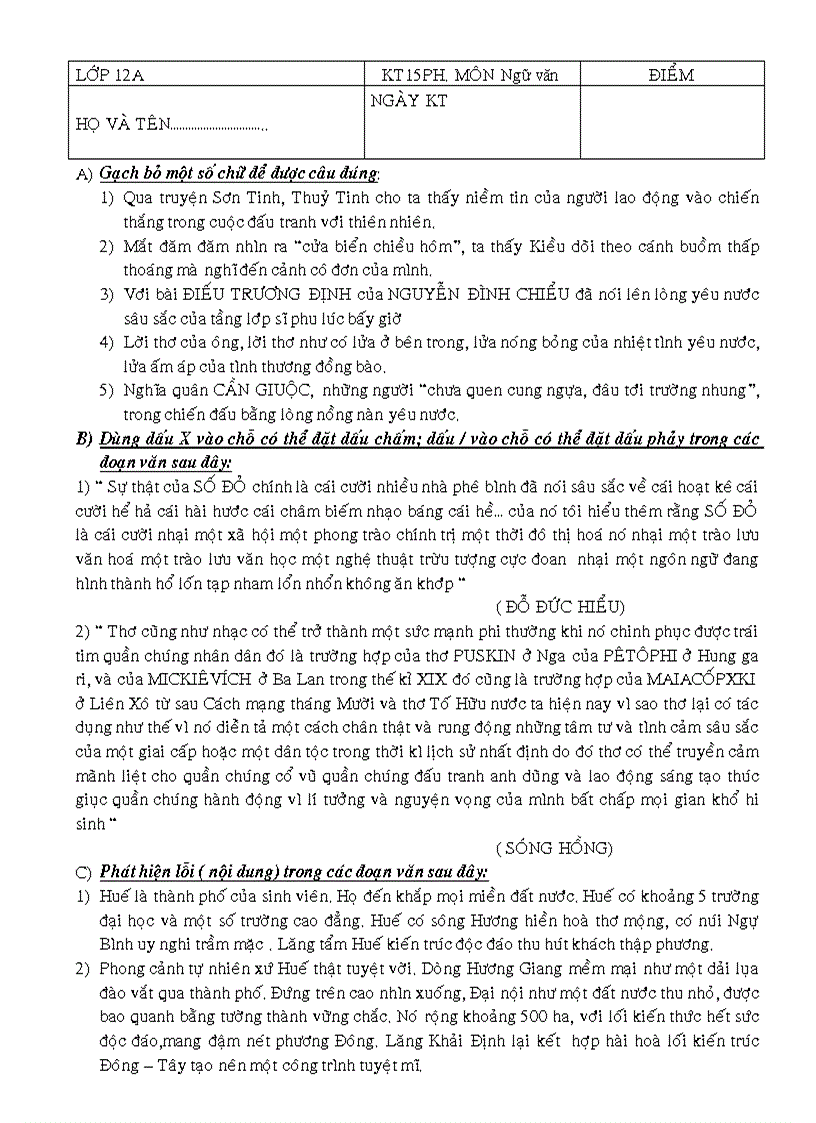 image for page Kiểm tra 15 phút lần 2