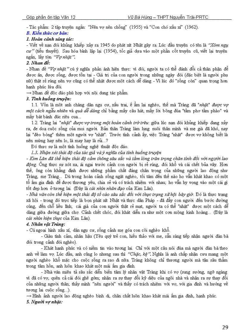 image for page Một số bài ôn thi tốt nghiệp ĐH CĐ Văn 12