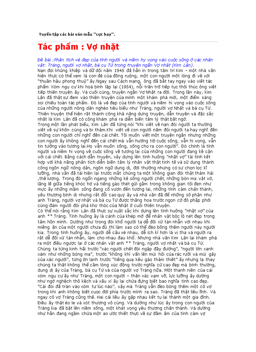 image for page Một số bài văn hay lớp 12