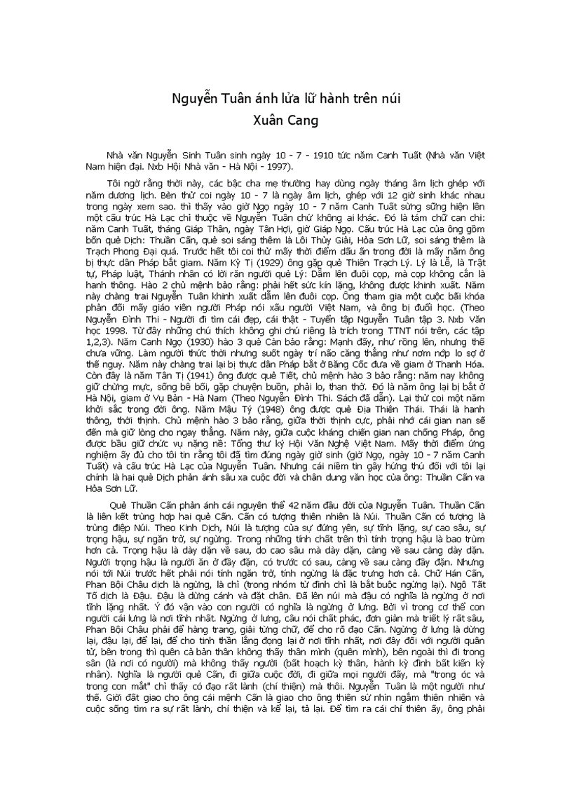 image for page Nguyễn Tuân ánh lửa lữ hành trên núi