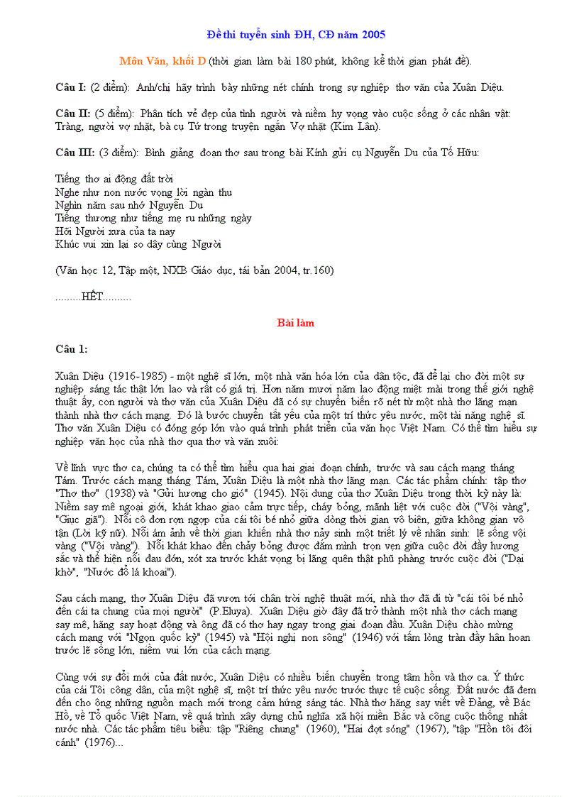 image for page Những bài văn hay đạt điểm 10