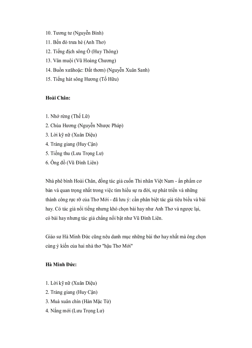 image for page Nhung bai tho hay nhat trong phong trao tho moi