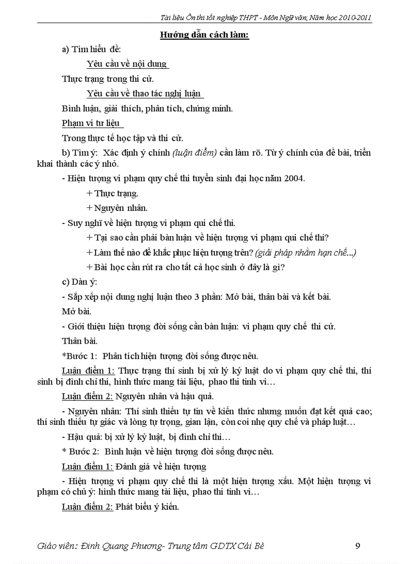 image for page Nội dung ôn thi tốt nghiệp thpt 2011