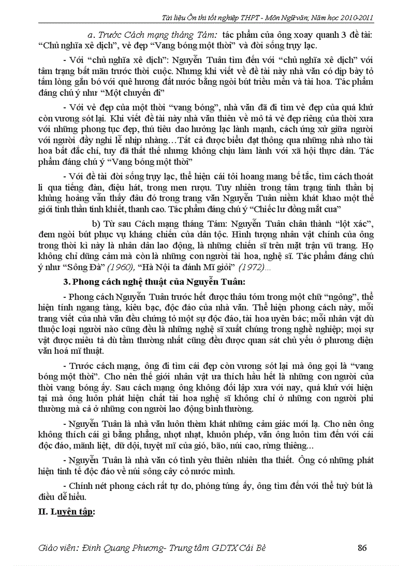 image for page Nội dung ôn thi tốt nghiệp thpt 2011