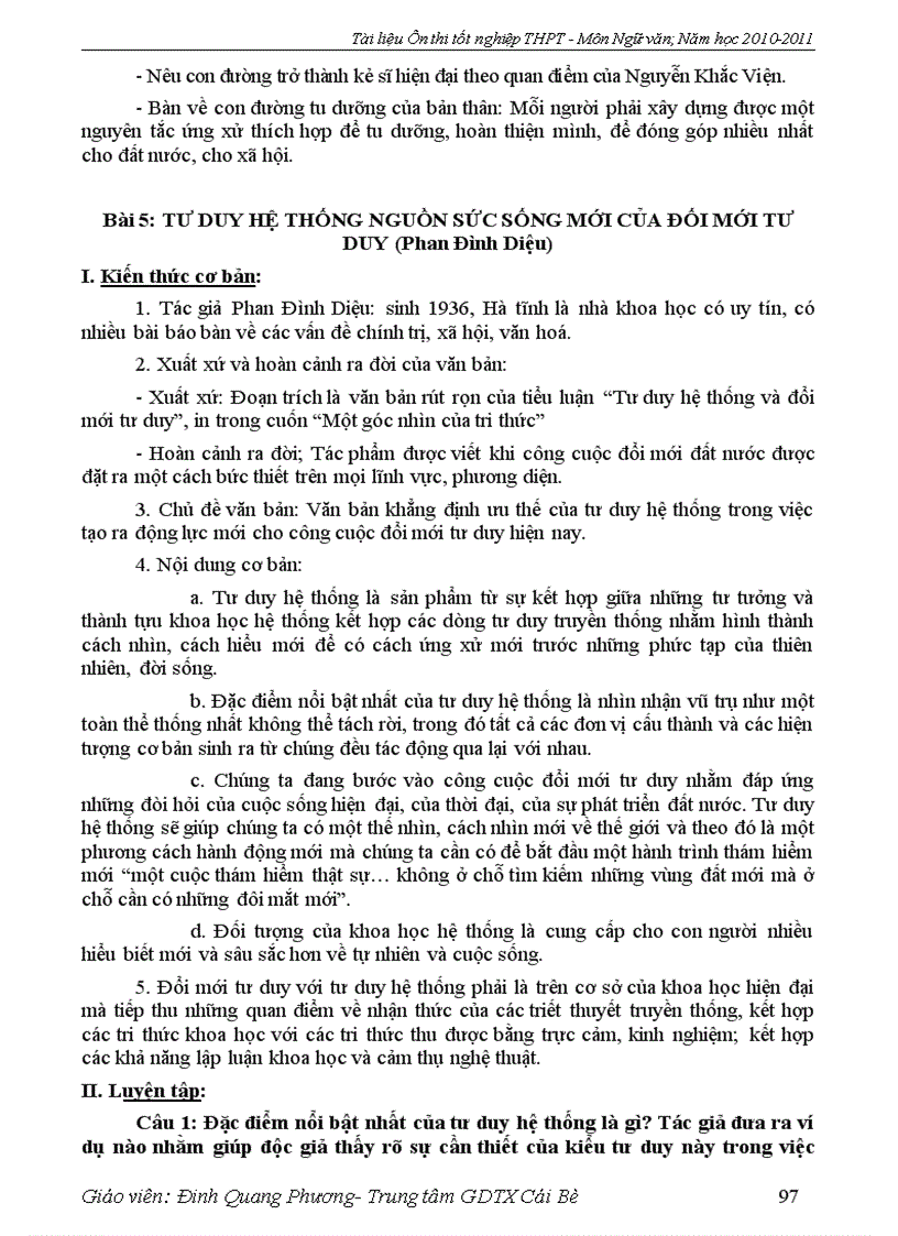 image for page Nội dung ôn thi tốt nghiệp thpt 2011