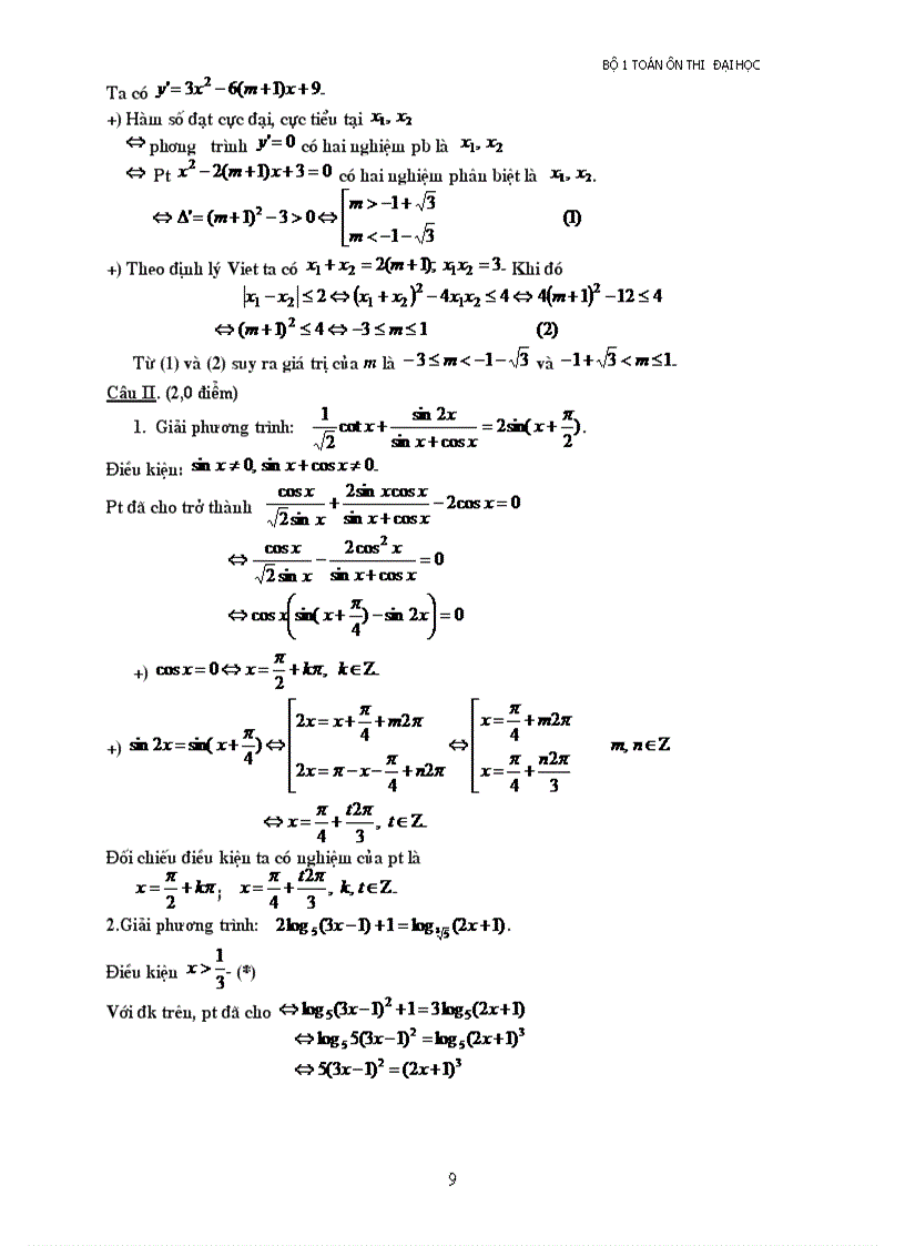 image for page Ôn thi ĐH Toán 12 2011 đáp án