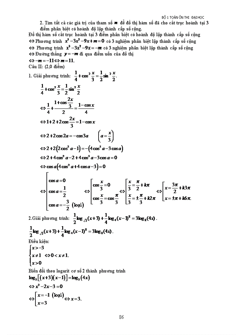 image for page Ôn thi ĐH Toán 12 2011 đáp án