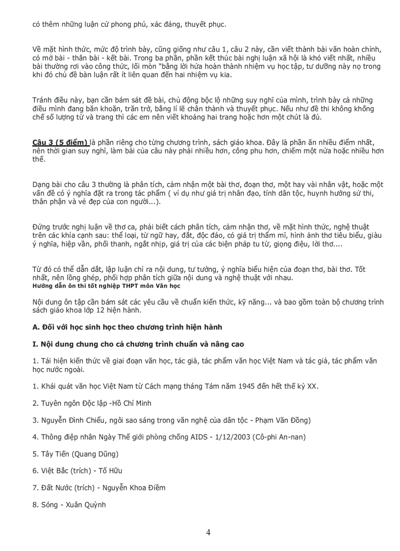 image for page Ôn văn 12 Tổng hợp hay